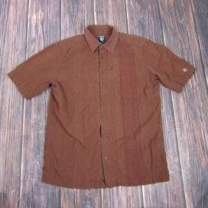 Kuhl Shirt Mens Large Button Up Short Sleeve Outdoors Hiking Organic Cotton